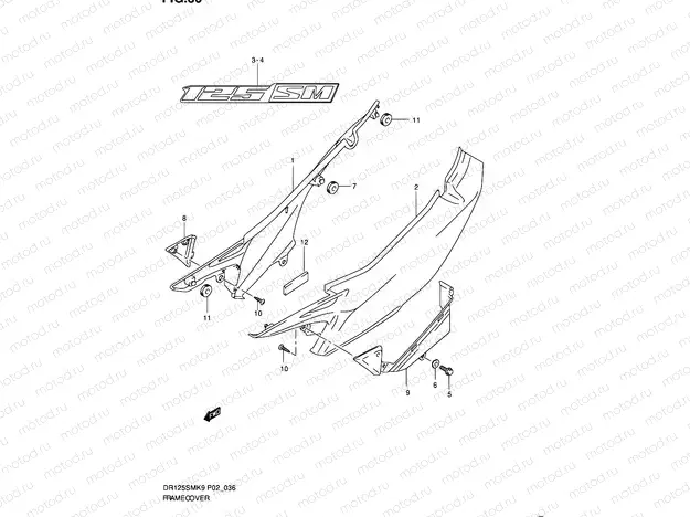 36 - FRAME COVER (MODEL K9)
