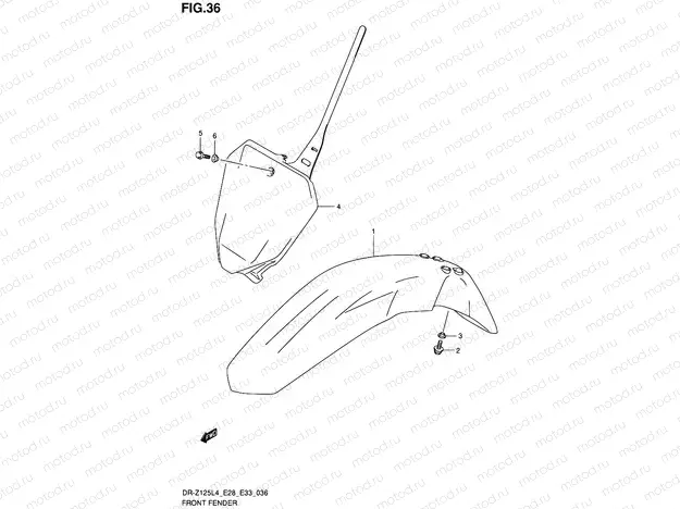 36 - FRONT FENDER