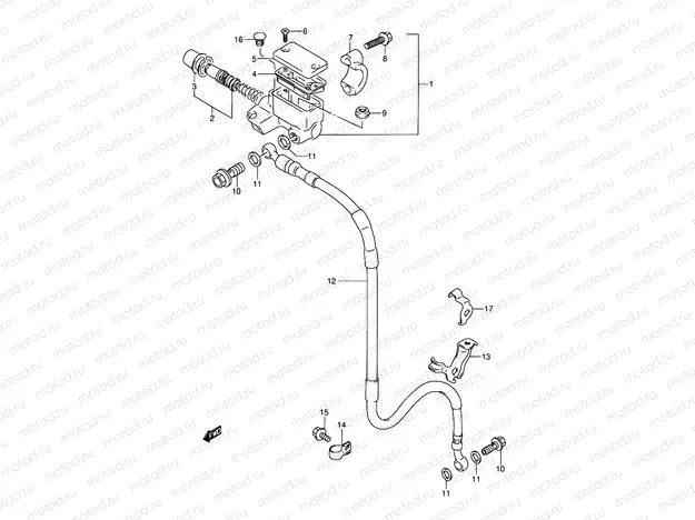36 - FRONT MASTER CYLINDER (MODEL K/L/M/N/S)
