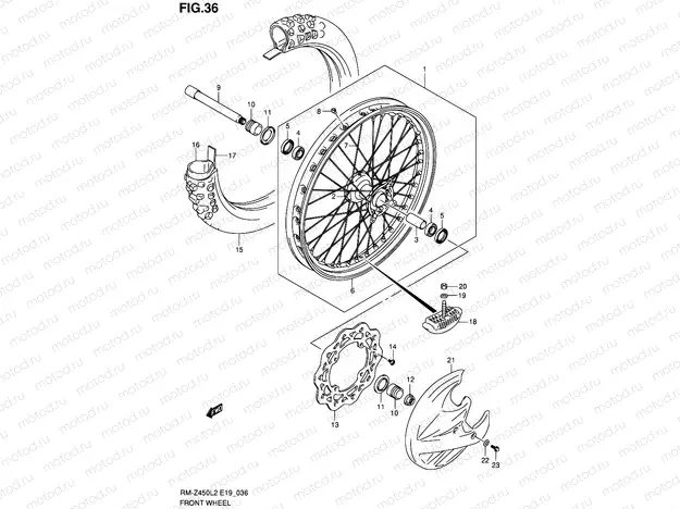 36 - FRONT WHEEL