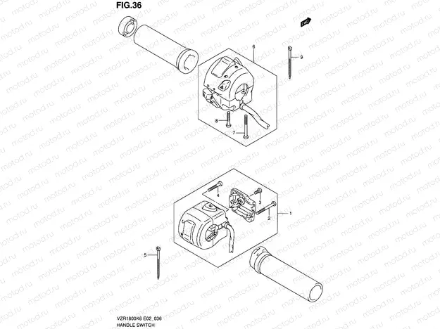 36 - HANDLE SWITCH (SEE NOTE)