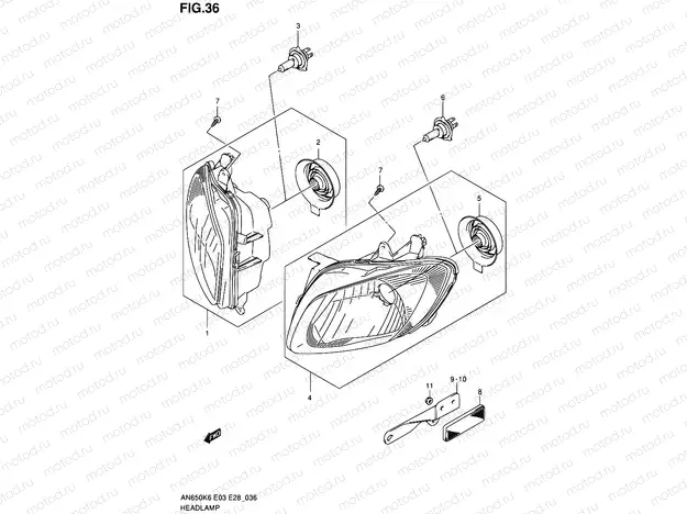 36 - HEADLAMP