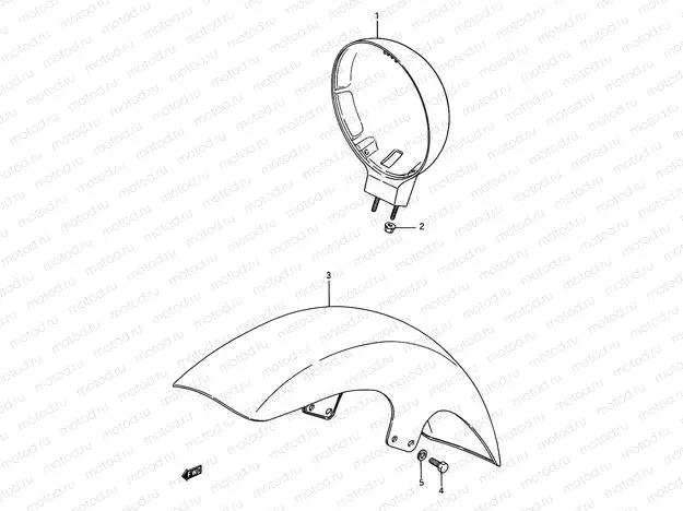 36 - HEADLAMP HOUSING - FRONT FENDER
