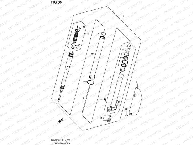 36 - LH FRONT DAMPER