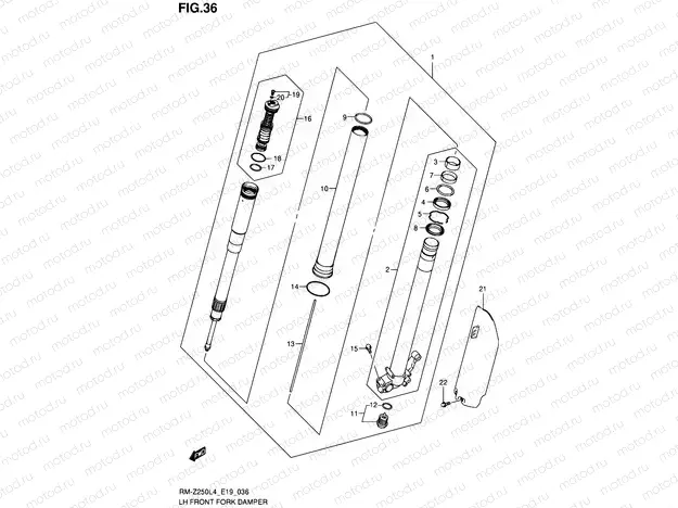 36 - LH FRONT FORK DAMPER