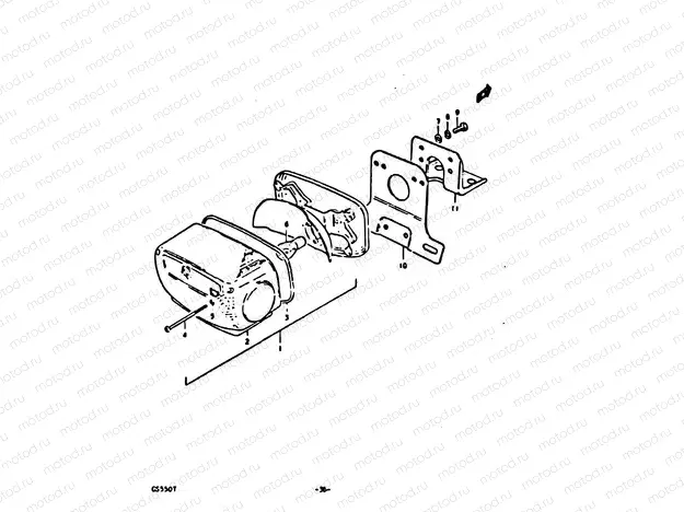 36 - REAR COMBINATION LAMP (E34)