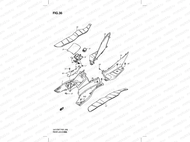36 - REAR LEG SHIELD
