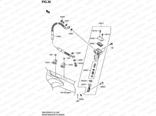 36 - REAR MASTER CYLINDER