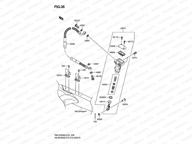 36 - REAR MASTER CYLINDER