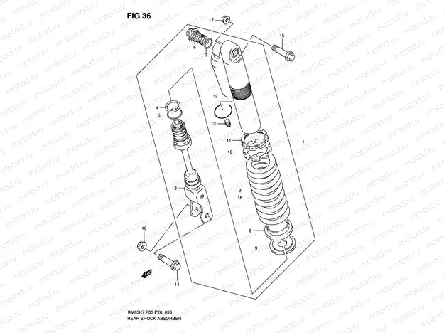 36 - REAR SHOCK ABSORBER
