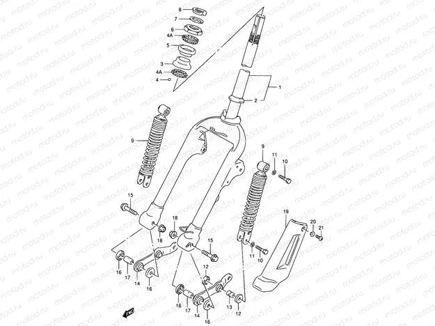 36A - FRONT FORK (AE50RP/RR/RS/RT/RV)
