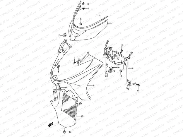 36A - FRONT LEG SHIELD (MODEL K5/K6)