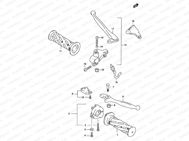 36A - HANDLE GRIP (MODEL AY50)