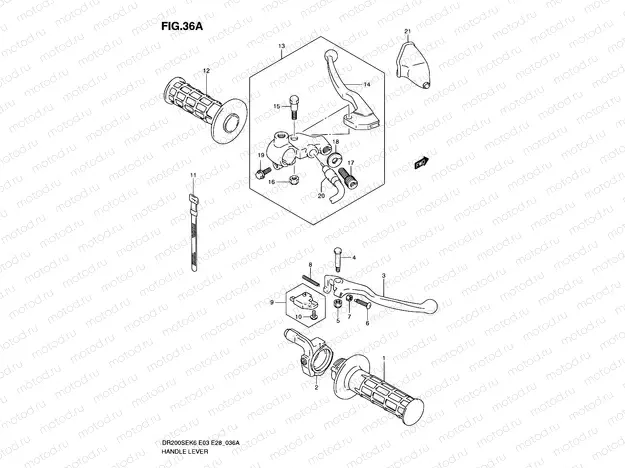 36A - HANDLE LEVER (MODEL L0)