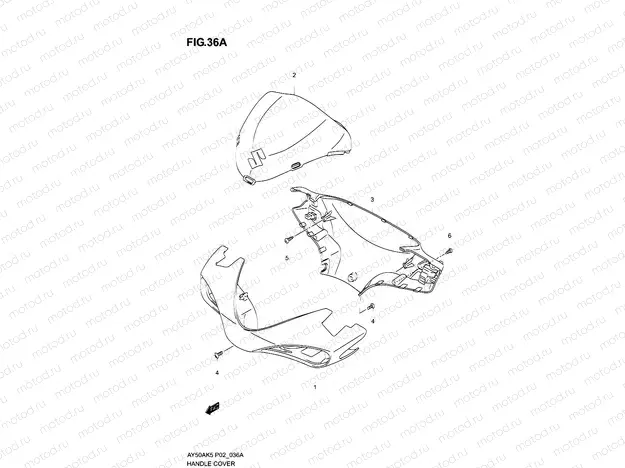 36A - HANDLECOVER (MOD EL K6)