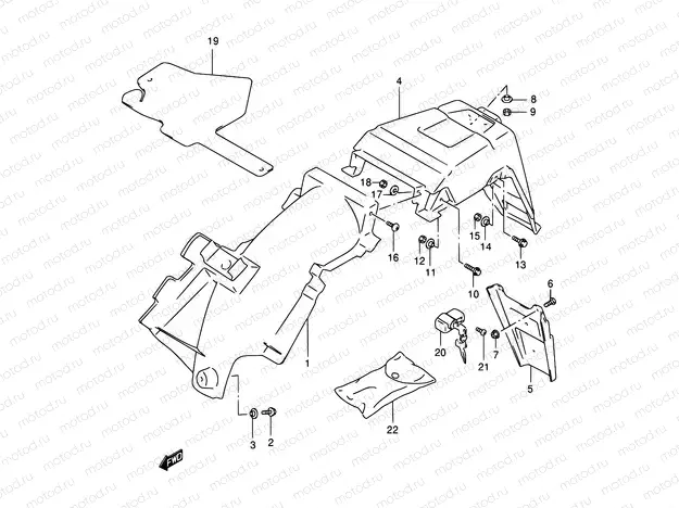 36A - REAR FENDER (MODEL X/Y)