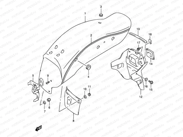 36A - REAR FENDER (MODEL Y)