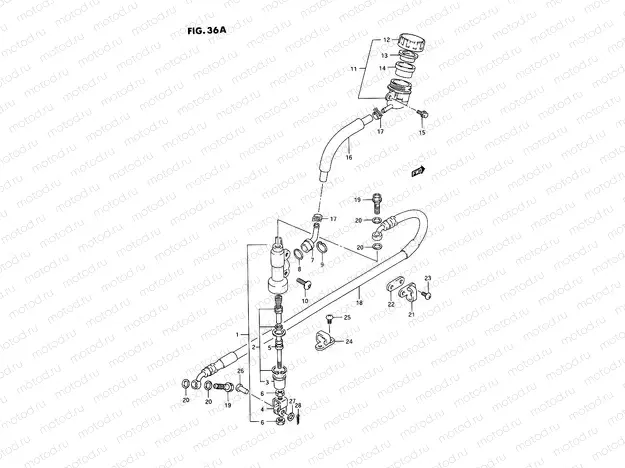 36A - REAR MASTER CYLINDER (MODEL P/R/S)