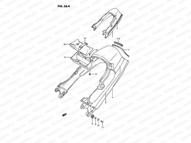 36A - SEAT TAIL COVER (MODEL K)