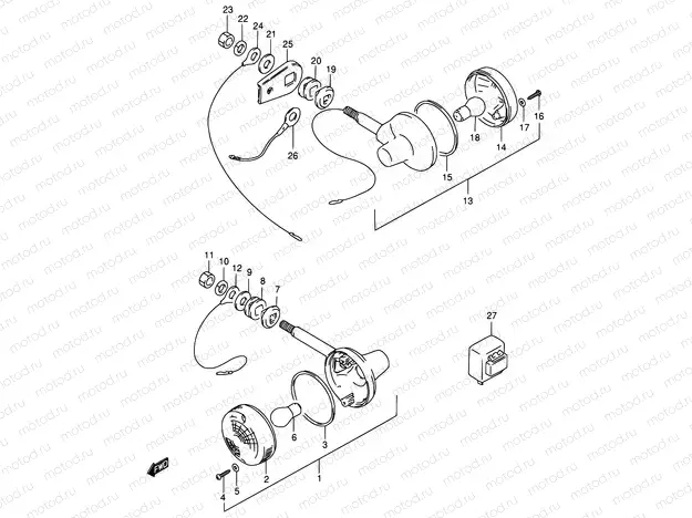 36A - TURN SIGNAL LAMP (MODEL K/M/R E02)
