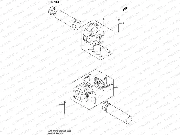 36B - HANDLE SWITCH (VZR1800ZK9/ZL0)