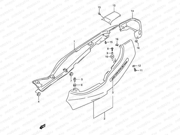 36C - FRAME COVER (GSF1200SY)