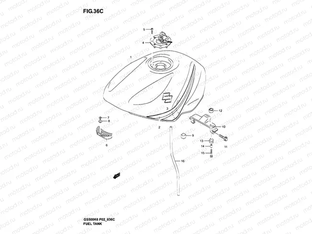 36C - FUEL TANK (MODEL K6)