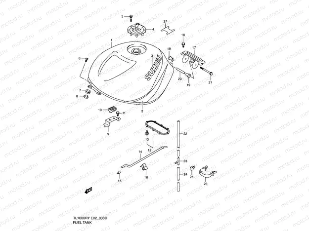 36D - FUEL TANK (MODEL K2)
