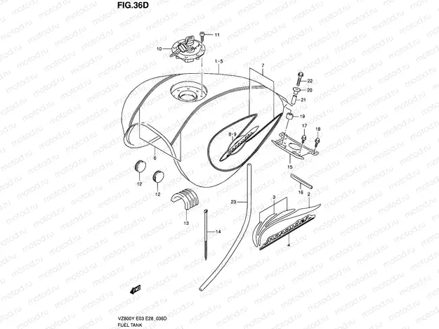 36D - FUEL TANK (MODEL Y F.NO.103783~)
