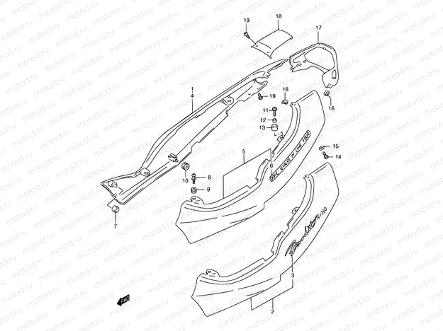 36E - FRAME COVER (GSF1200X/SX)