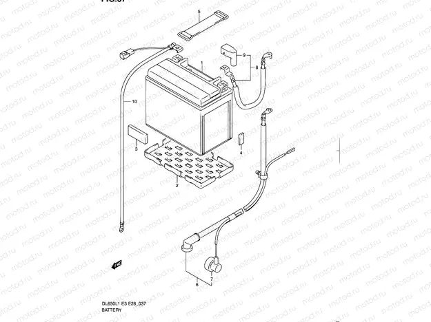 37 - BATTERY (DL650L1 E03)