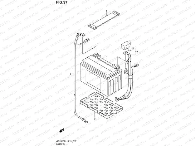 37 - BATTERY (GSX650FUAL2 E21)