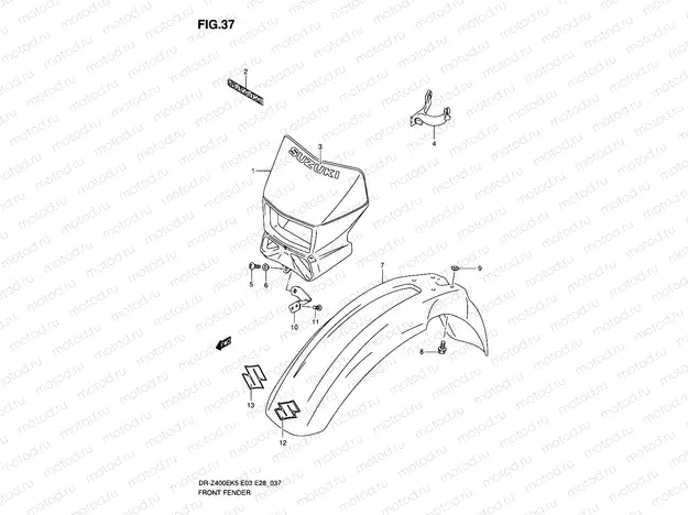 37 - FRONT FENDER