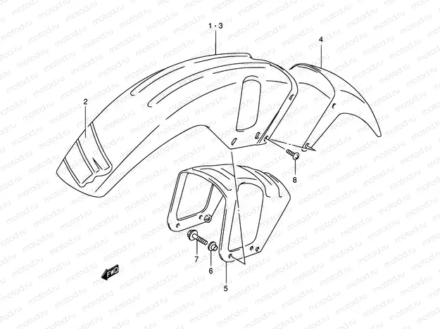 37 - FRONT FENDER (MODEL M/N/P/R/S)