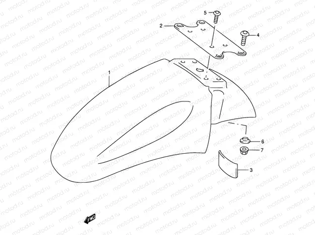 37 - FRONT FENDER (MODEL W/X/Y/K1/K2)