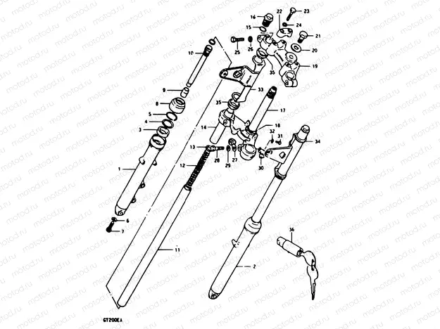 37 - FRONT FORK (GT200EX)