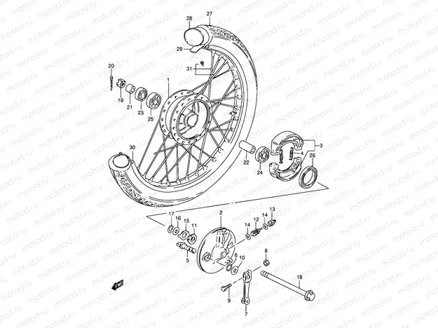 37 - FRONT WHEEL