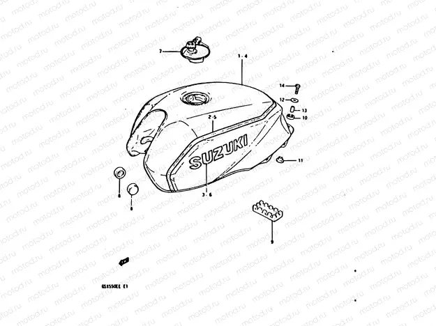 37 - FUEL TANK (GSX550ED)