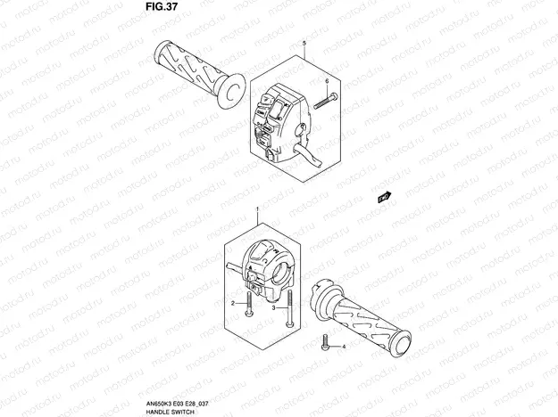 37 - HANDLE SWITCH (AN650K3/K4/K5)