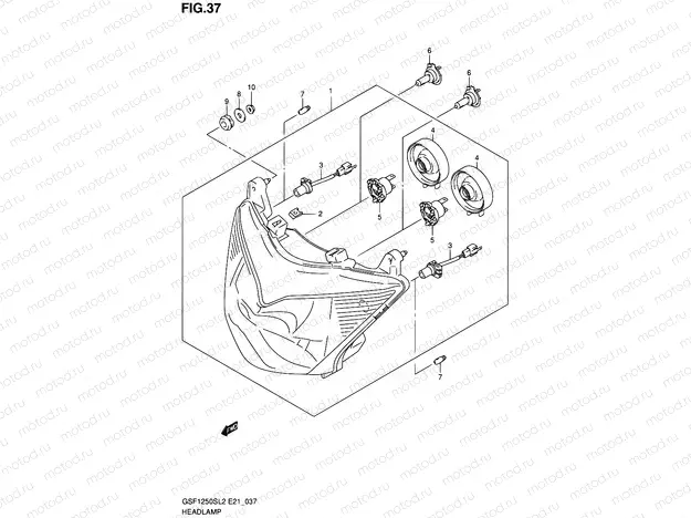 37 - HEADLAMP (GSF1250SL2 E21)