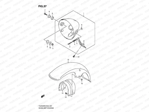 37 - HEADLAMP HOUSING