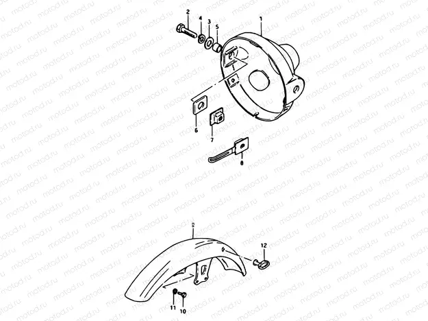 37 - HEADLAMP HOUSING - FRONT FENDER