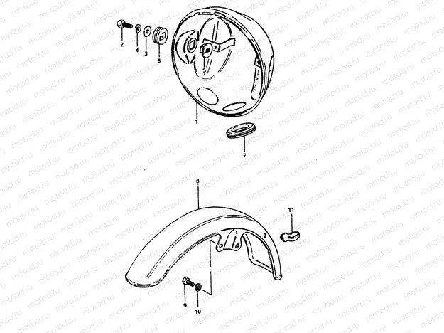 37 - HOUSING HEADLAMP - FRONT FENDER