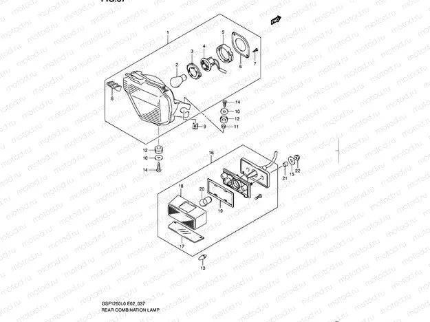 37 - REAR COMBINATION LAMP