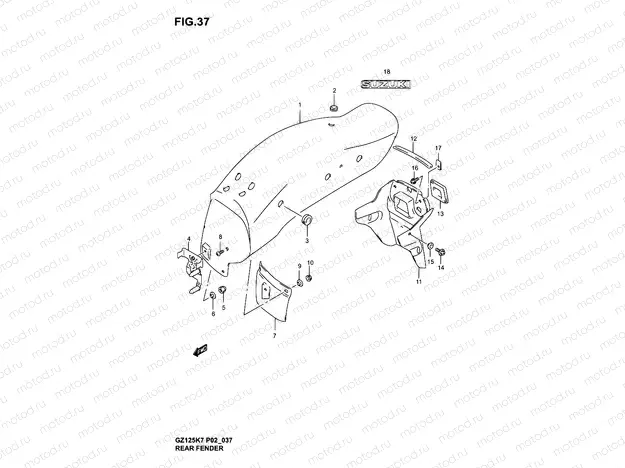 37 - REAR FENDER