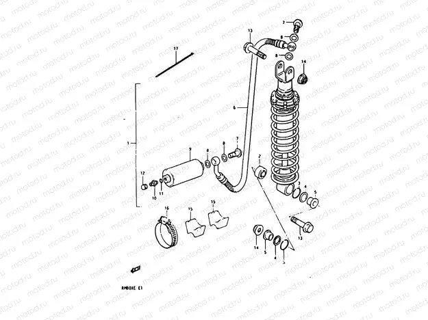 37 - REAR SHOCK ABSORBER (MODEL D)