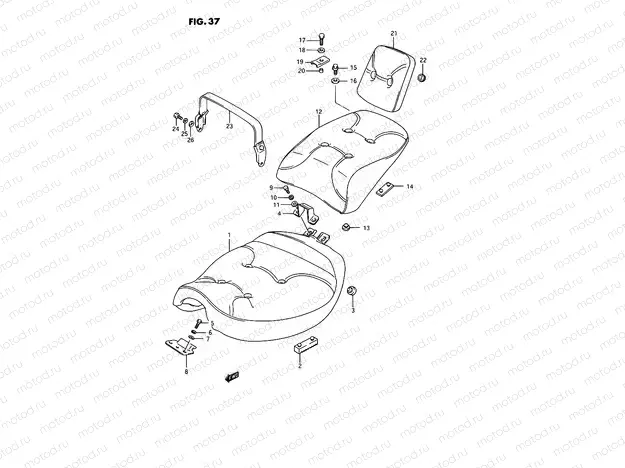 37 - SEAT (MODEL H/J/K/L/M/N/P/R)