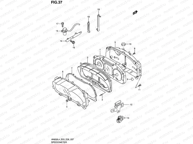 37 - SPEEDOMETER (AN650L4 E03)