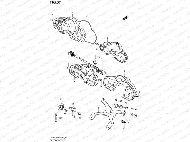 37 - SPEEDOMETER (SFV650UL4 E21)