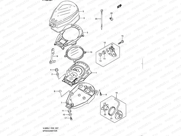 37 - SPEEDOMETER (VL800L1 E02)